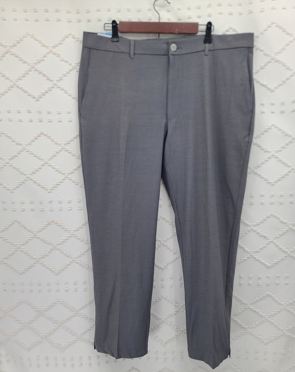 Golf Callaway Opti Dry 4 way stretch flat front Gray pants Size 38/30 Preppy